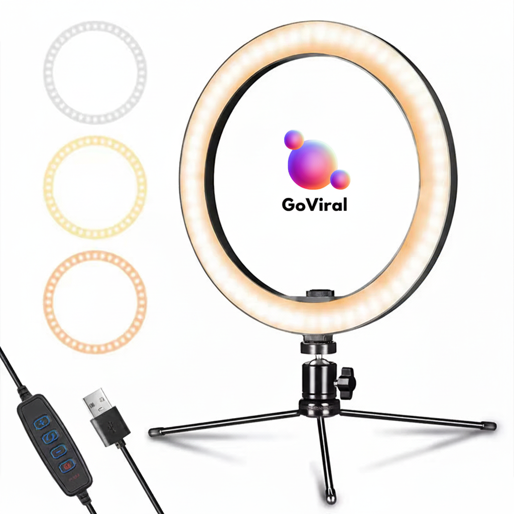 Anillo de Luz LED con Trípode y Soporte para Móvil